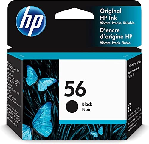Orignal HP 56 Standard Yield Black Ink Cartridge, C6656AN
