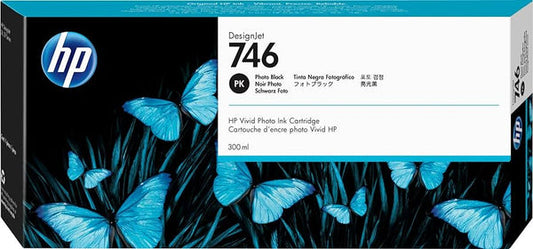 Original HP 746 300mL High Yield Photo Black Ink Cartridge, P2V82A