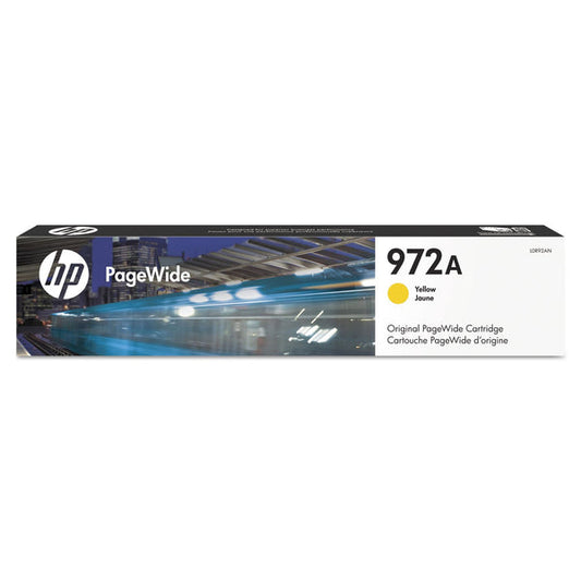 Original HP 972A Standard Yield PageWide Yellow Inkjet Cartridge, L0R92AN