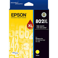 Original Epson 802XL High Yield Yellow Ink Cartridge, T802XL420