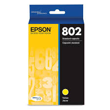 Original Epson T802 Standard Yield Yellow Ink Cartridge, T802420-S