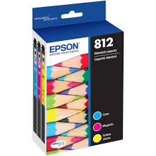 Original Epson 812 Standard Yield Multi-Color (3-Pack) Ink Cartridge T812520-S