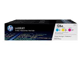 Original HP 126A Standard Yield TRI-COLOR Toner Cartridge, CF341A