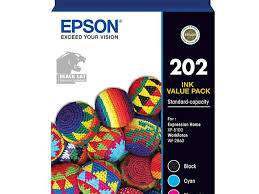 Original Epson 202 Standard Yield Multi-Color (3-Pack) Ink Cartridge, T202520-S