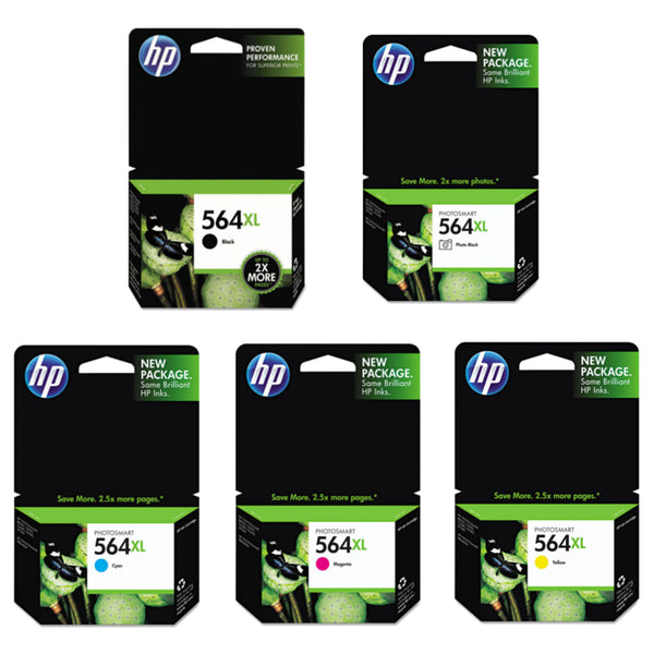 Original HP 564XL High Yield Black and Color (5-pack)