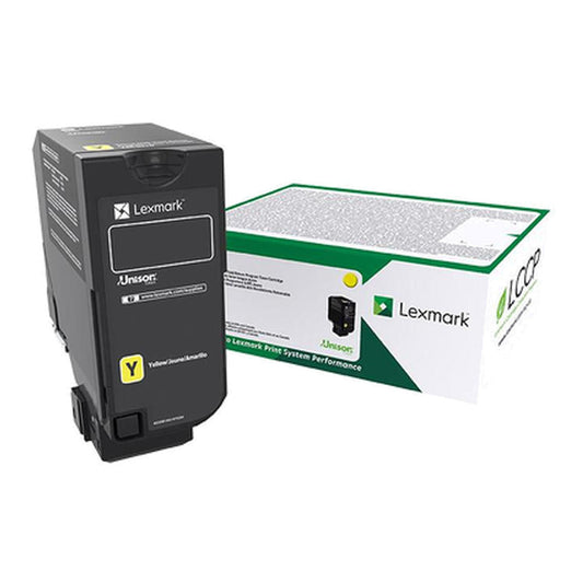 Original Lexmark CS725 High Yield Yellow Return Program Toner Cartridge, 74C1HY0